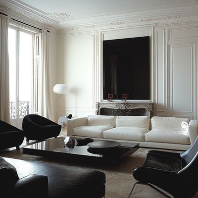 Black and white interior