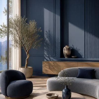 Blue living room